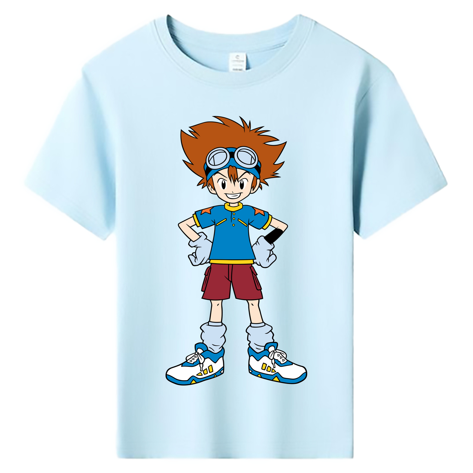 （画像用） Digimon デジタルモンスター/デジモン 綿100％キッズTシャツ（フロントプリント）